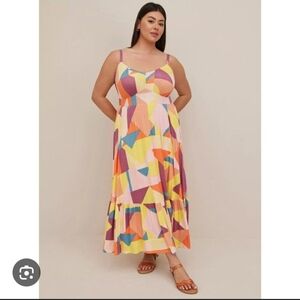 Vibrant Abstract Maxi Dress